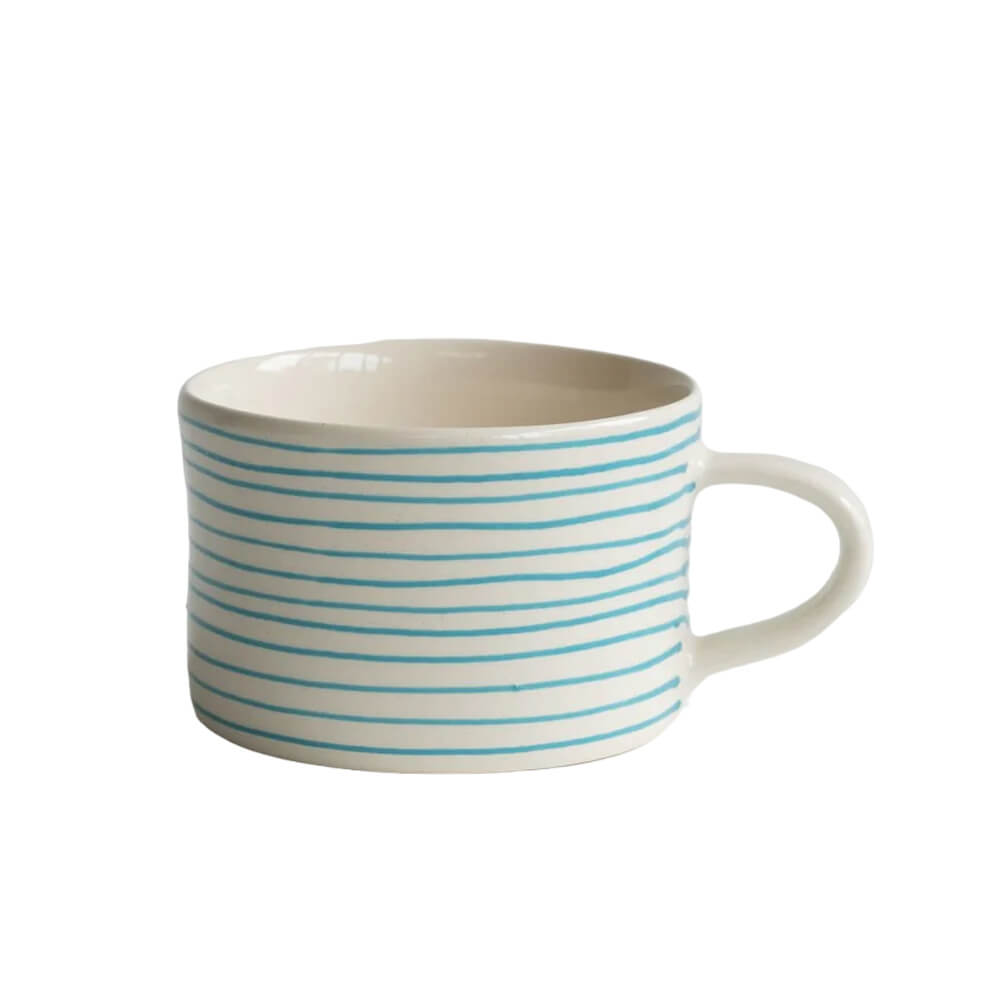 Musango Horizontal Stripe Mug Turquoise